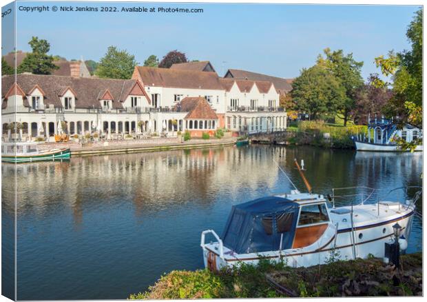 River Thames at Goring on Thames Oxfordshire Canvas Print by Nick Jenkins