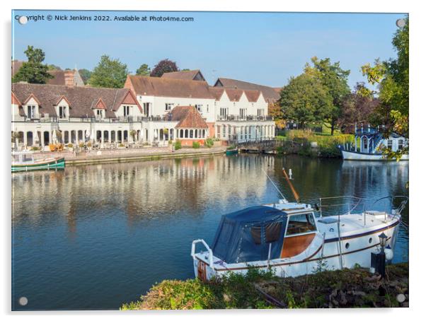 River Thames at Goring on Thames Oxfordshire Acrylic by Nick Jenkins