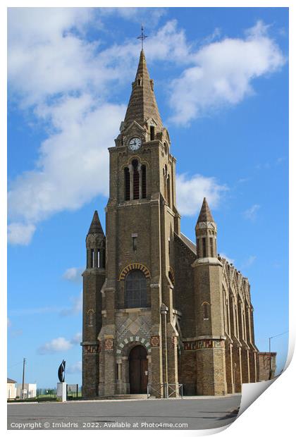 Notre Dame de Bonsecours, Dieppe, Normandy, France Print by Imladris 