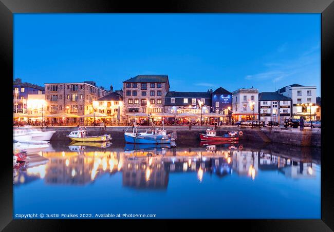 The Barbican, Plymouth, Devon Framed Print by Justin Foulkes