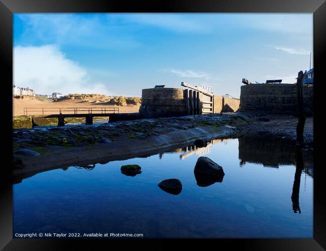 Bude Canal Entrance Framed Print by Nik Taylor