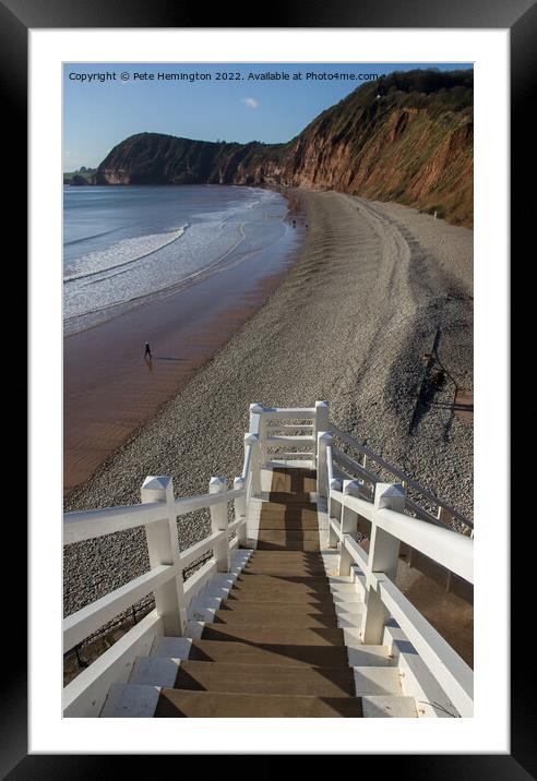 Jacobs Ladder at Sidmouth Framed Mounted Print by Pete Hemington