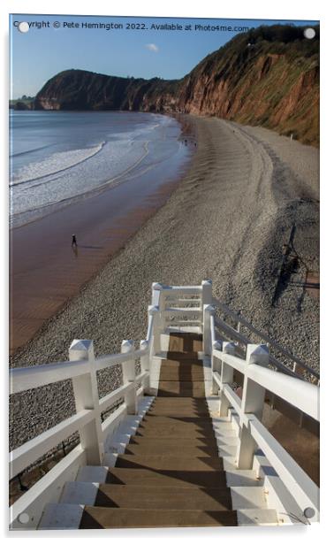 Jacobs Ladder at Sidmouth Acrylic by Pete Hemington