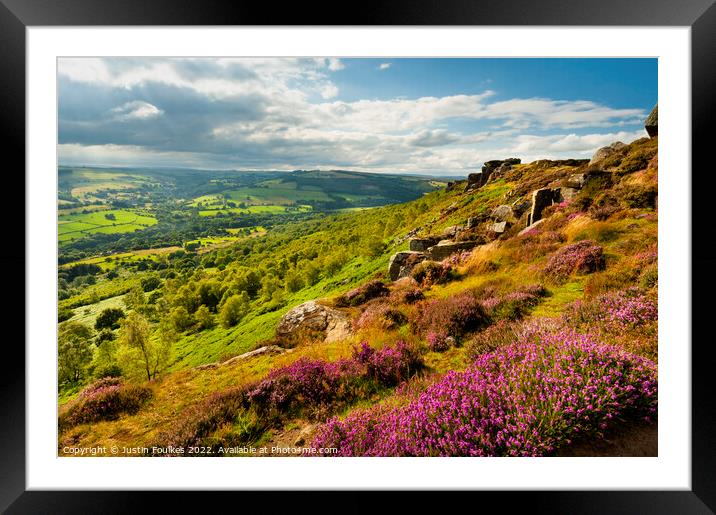 Curbar Edge, Peak District Framed Mounted Print by Justin Foulkes