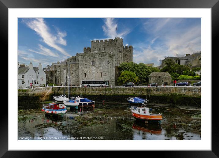 Castle Rushen's Harbour View Framed Mounted Print by Roger Mechan