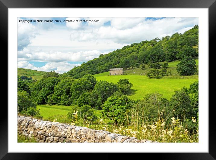 Dales Barn Langstrothdale Yorkshire Dales Framed Mounted Print by Nick Jenkins