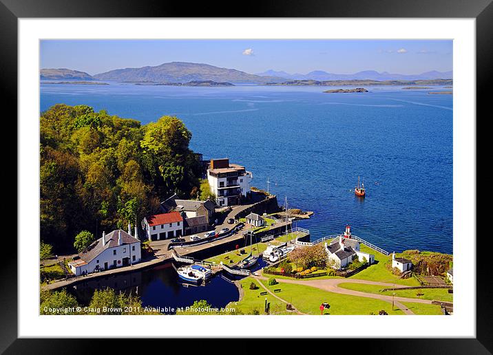 Crinan harbour Scotland Framed Mounted Print by Craig Brown