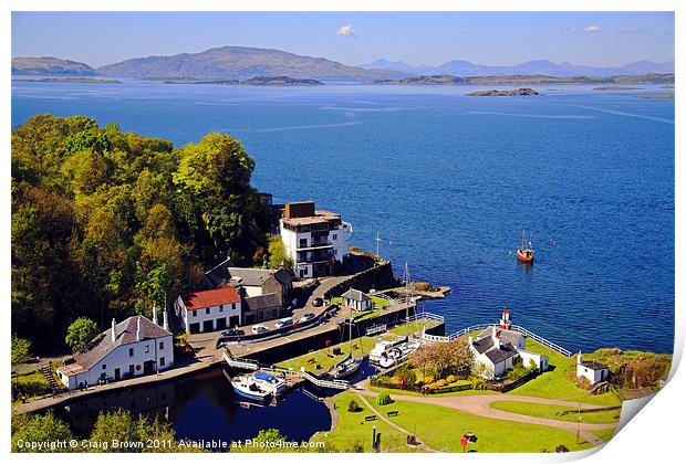 Crinan harbour Scotland Print by Craig Brown