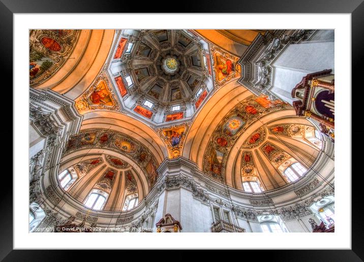 Salzburg Cathedral Dome             Framed Mounted Print by David Pyatt