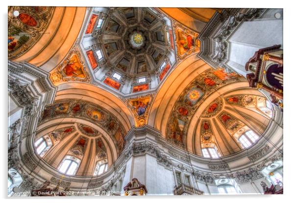 Salzburg Cathedral Dome             Acrylic by David Pyatt