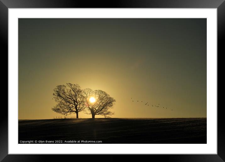 Winter sunrise Framed Mounted Print by Glyn Evans