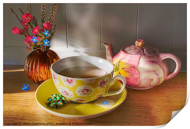 Breakfast Tea Print by Alison Chambers