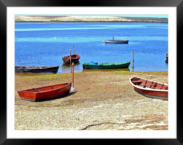 Fleet Lagoon, Dorset. Framed Mounted Print by john hill