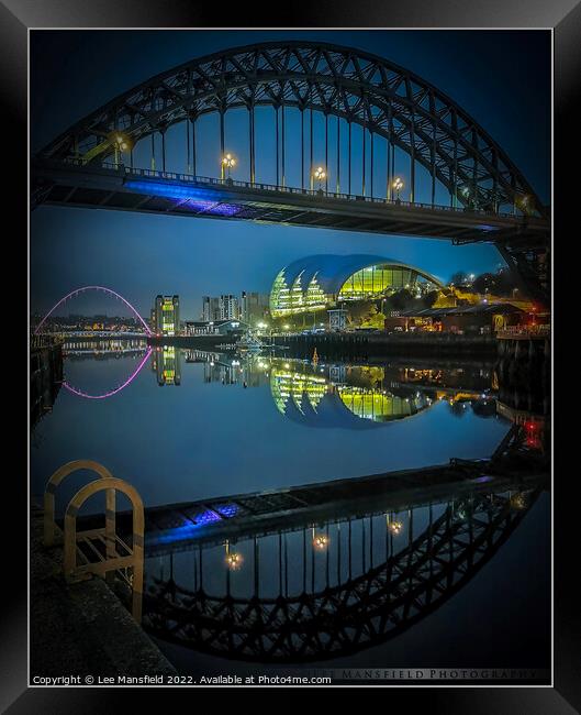 Newcastle Quayside Bridge Framed Print by Lee Mansfield