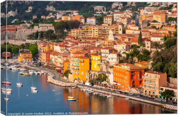 Villefranche Sur Mer, South of France Canvas Print by Justin Foulkes