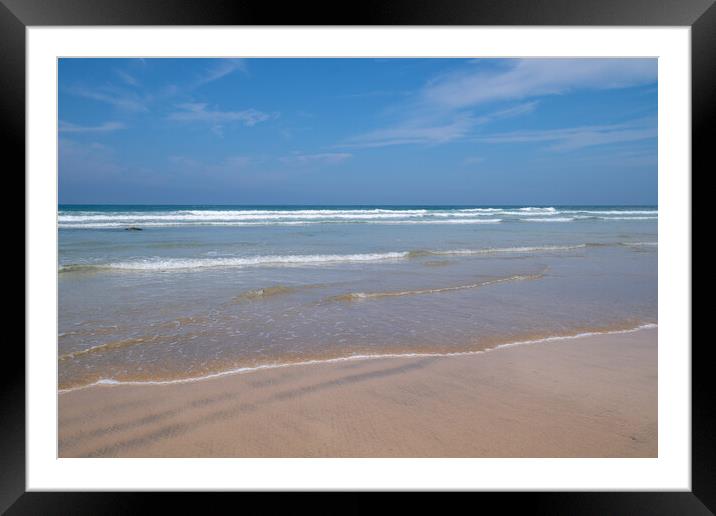Tolcarne beach at Newquay Framed Mounted Print by Tony Twyman