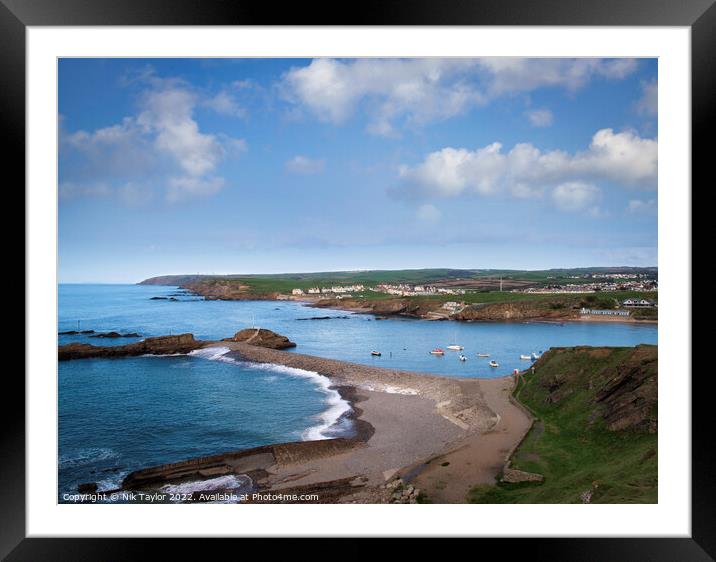 Bude seascape Framed Mounted Print by Nik Taylor