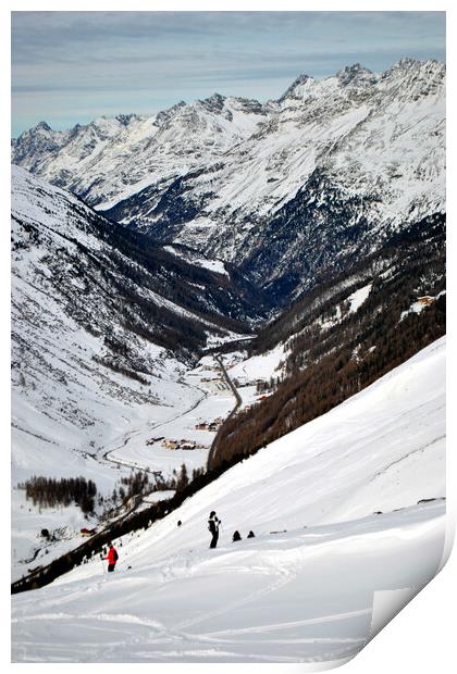 Obergurgl Hochgurgl Tyrol Austrian Alps Austria Print by Andy Evans Photos