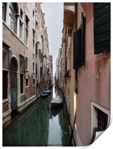 Small Canal in Venice, Italy Print by Dietmar Rauscher