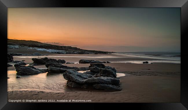 Dunraven Bay in Wales Framed Print by Stephen Jenkins