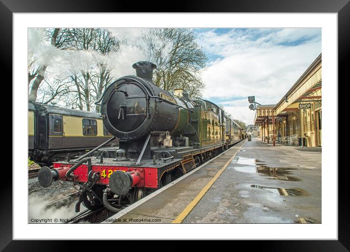 Paignton Dartmouth Steam Railway at Paignton Station Framed Mounted Print by Nick Jenkins