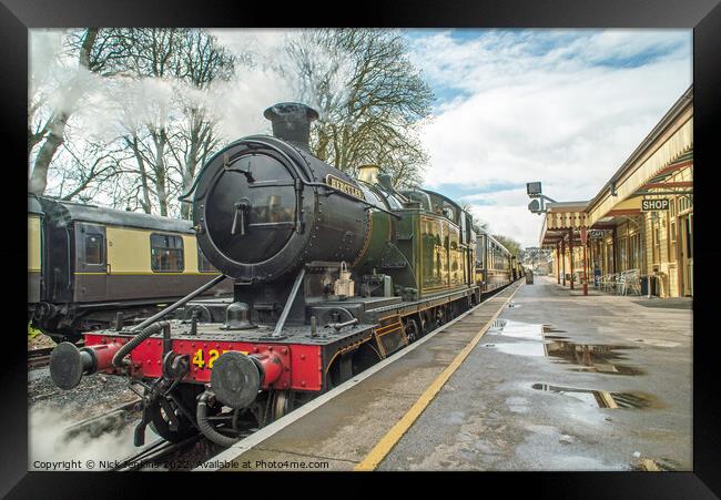 Paignton Dartmouth Steam Railway at Paignton Station Framed Print by Nick Jenkins
