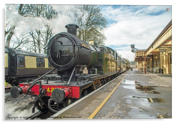 Paignton Dartmouth Steam Railway at Paignton Station Acrylic by Nick Jenkins