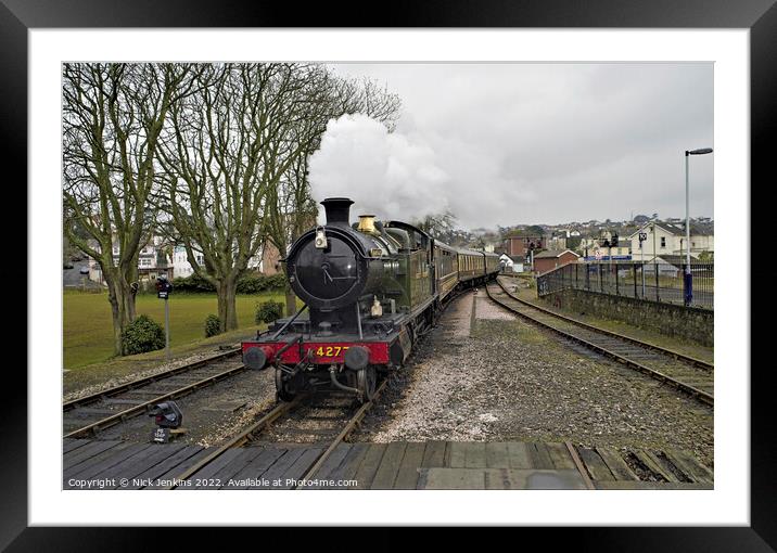 Hercules 4277 Entering Paignton Station  Framed Mounted Print by Nick Jenkins