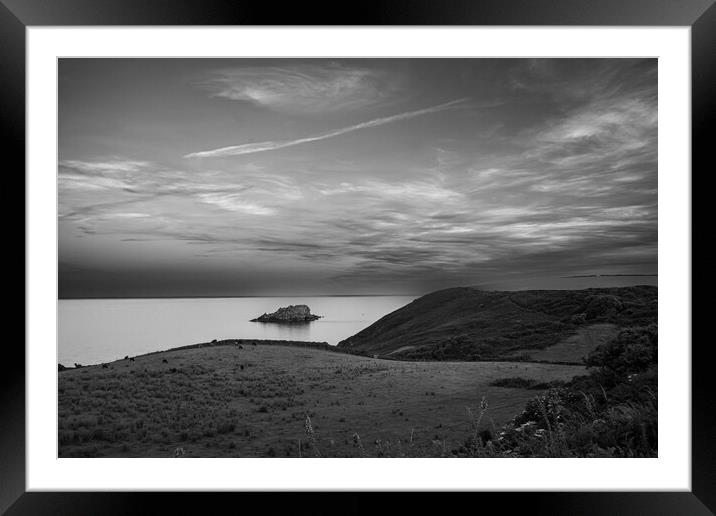 Majestic Sunset Over Cornwalls Roseland Peninsula Framed Mounted Print by Kevin Snelling
