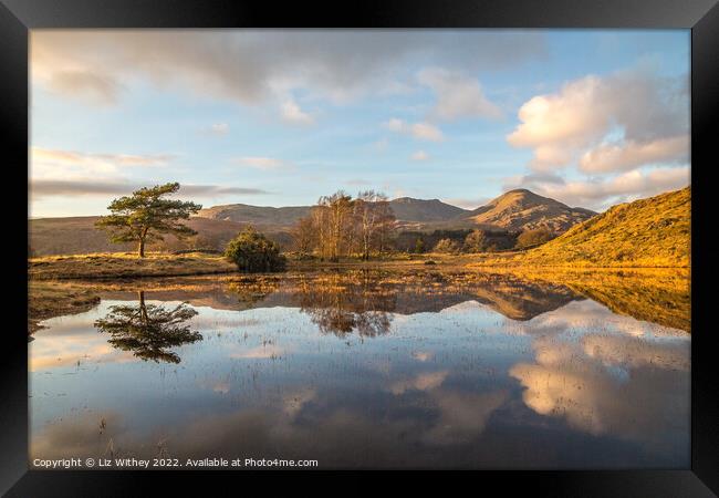 Reflections, Kelly Hall Tarn Framed Print by Liz Withey