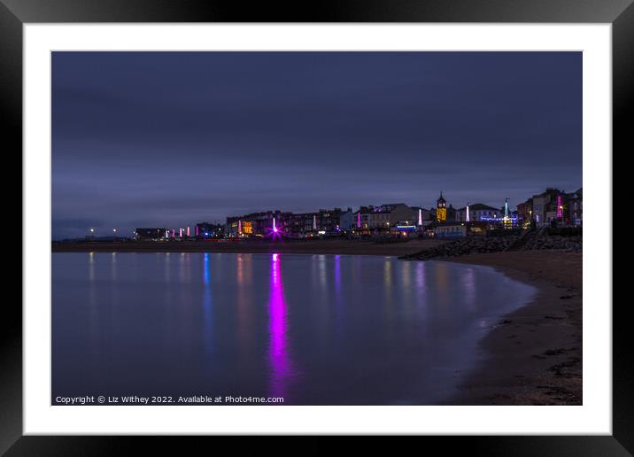 Morecambe Prom Framed Mounted Print by Liz Withey