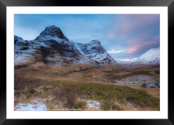 Glen Coe After Sunrise Framed Mounted Print by Angie Morton
