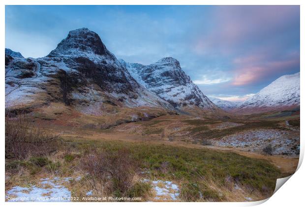 Glen Coe After Sunrise Print by Angie Morton