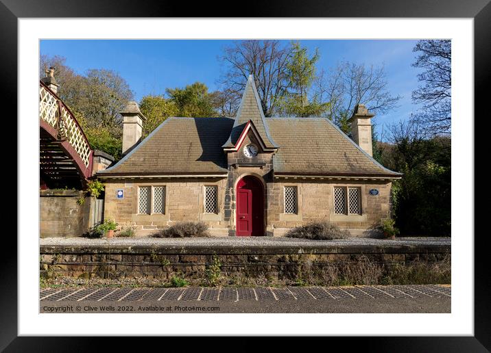 The Old Station House Framed Mounted Print by Clive Wells