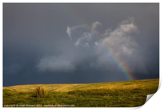 Dark Skies and Rainbow Print by Heidi Stewart