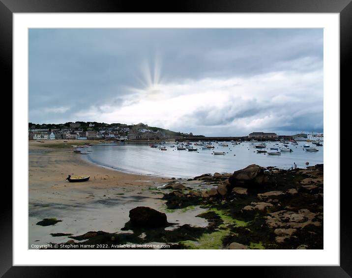 Hugh Town Isles of Scilly Framed Mounted Print by Stephen Hamer