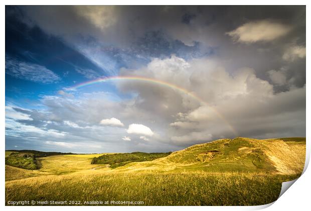 Rainbow Over Southerndown Print by Heidi Stewart
