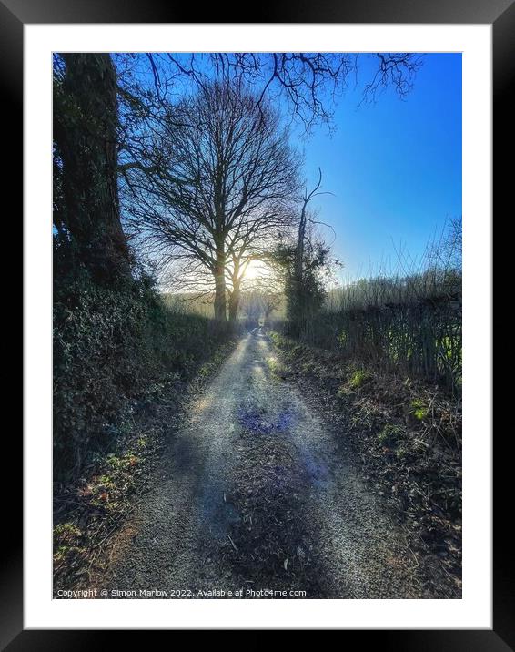 Serene Winter Path Framed Mounted Print by Simon Marlow