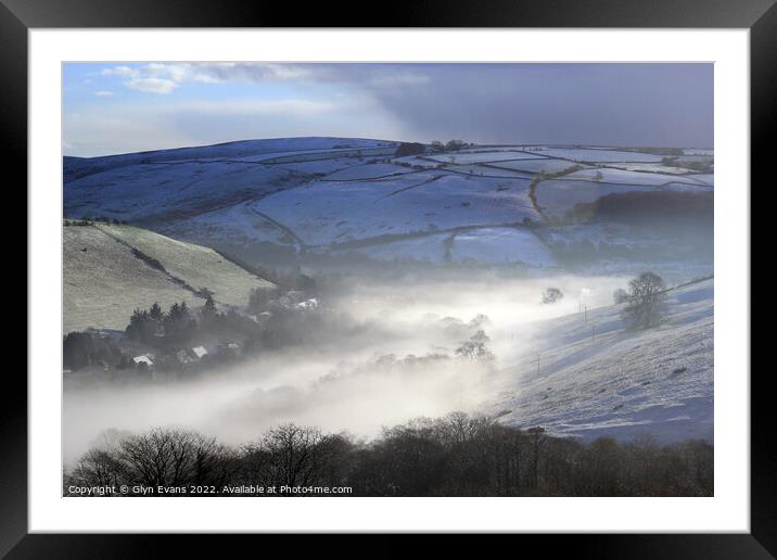 Winter morning in the Ogmore Valley. Framed Mounted Print by Glyn Evans