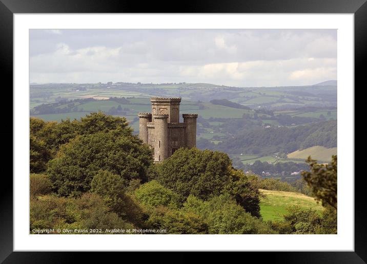 Paxtons Tower overlooking the Towy Valley Framed Mounted Print by Glyn Evans