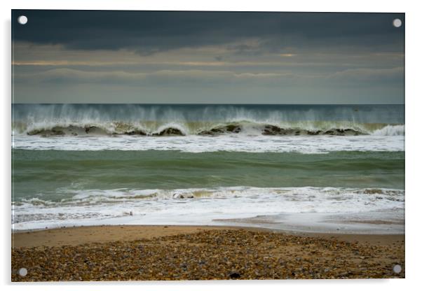 Color of the waves... Acrylic by Elzbieta Sosnowski