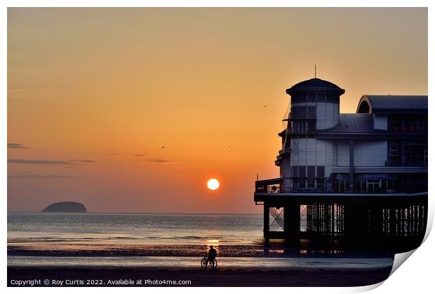  Weston-Super-Mare Sunset Print by Roy Curtis