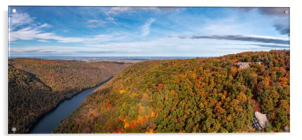 Coopers Rock state park overlook over the Cheat River in West Vi Acrylic by Steve Heap