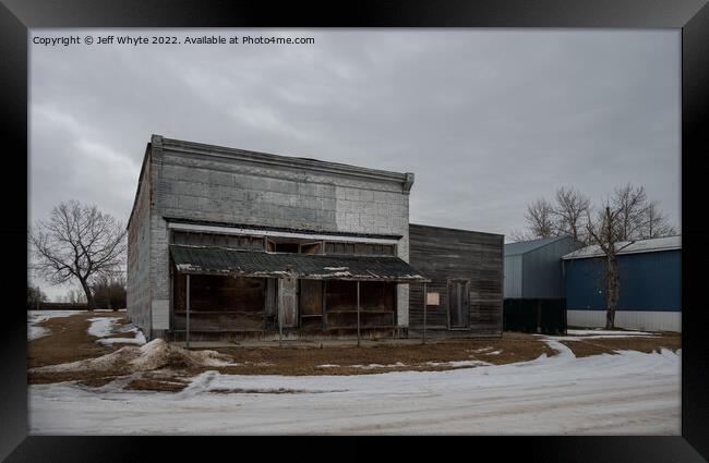 Abandoned storefronts Framed Print by Jeff Whyte