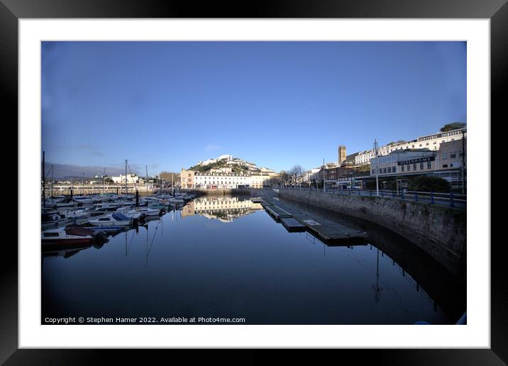 Torquay Harbour Reflections Framed Mounted Print by Stephen Hamer
