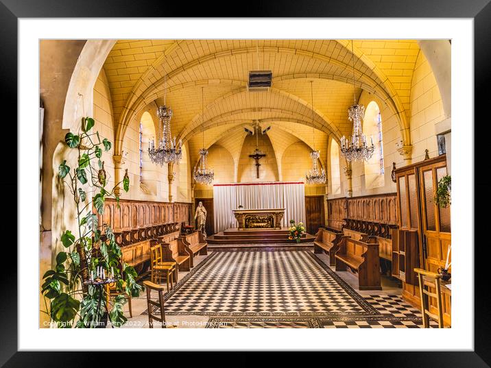 Basilica Altar Saint Laurent Church Normandy France Framed Mounted Print by William Perry