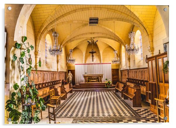 Basilica Altar Saint Laurent Church Normandy France Acrylic by William Perry