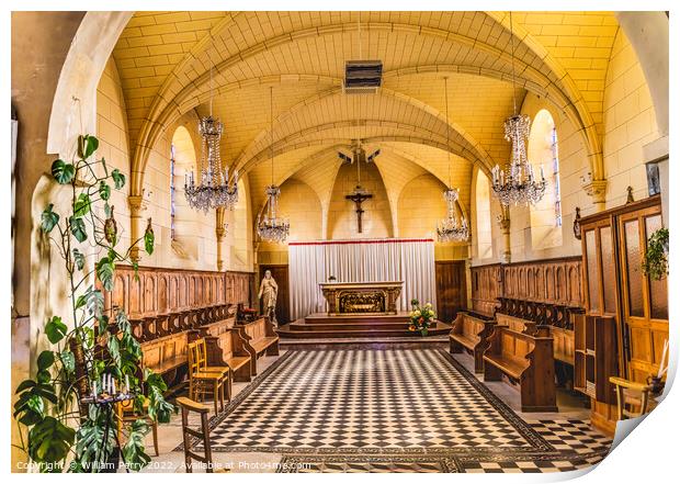 Basilica Altar Saint Laurent Church Normandy France Print by William Perry