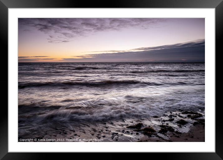 Dusk over the Bay, Baltic Sea, Germany Framed Mounted Print by Kasia Design