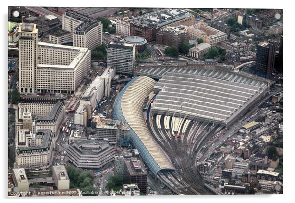 Circling London: Waterloo Station Acrylic by Kasia Design